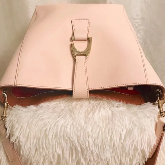 Dooney & Bourke Pink Ashby Bucket and Wallet